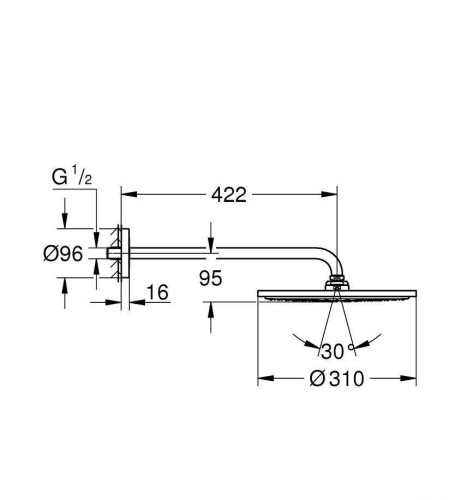 Верхній душ Grohe Rainshower (26557000)