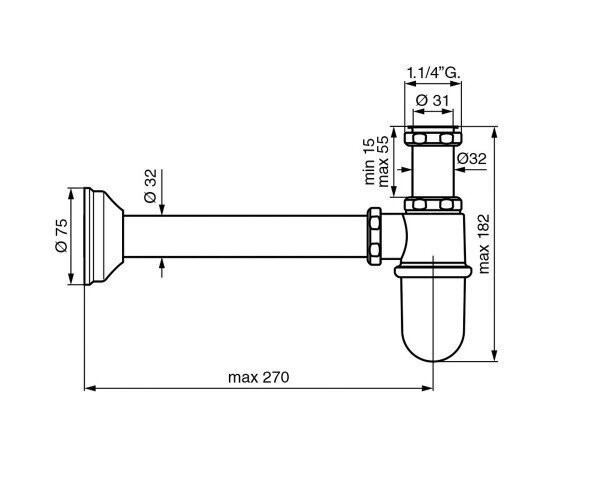 Сифон для умывальника Emmevi (CO6615)