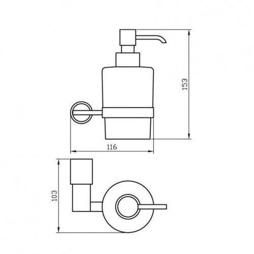 Дозатор для жидкого мыла Aqua Rodos Маттео 8814 (АР000040576)