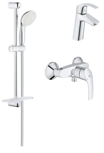 Комплект смесителей 3 в 1 Grohe Eurosmart, хром (UA123244M0)
