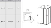 Душова кабіна Ravak Blix BLRV2, 90x90 (1LV70U00Z1)