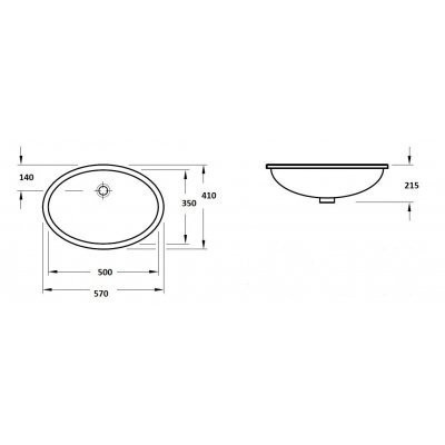 Умивальник врізний Villeroy&Boch Evana, 50 (614700R1)