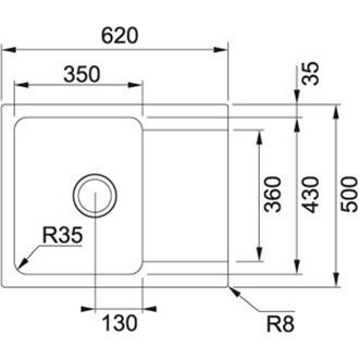 Кухонная мойка гранитная Franke OID 611, 62x50, сахара (114.0498.009)