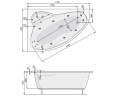 Ванна акриловая Pool Spa Europa, левая, 170x115 (PWAD210ZN000000)