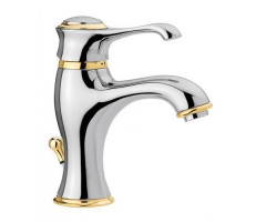 Змішувач для умивальника Emmevi Tiffany, одноважільний, хром-золото (CO6003)