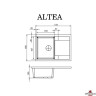 Кухонная мойка гранитная Granado Altea, 61x49, белый (ALTEA-1305)