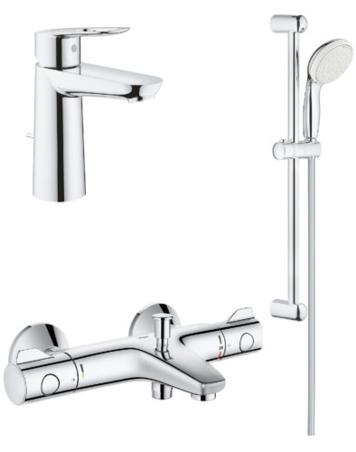 Комплект смесителей 3 в 1 Grohe Grohtherm 800, хром (UA34550TM0)