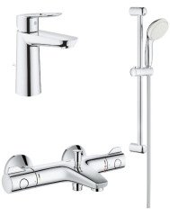 Комплект змішувачів 3 в 1 Grohe Grohtherm 800, хром (UA34550TM0)