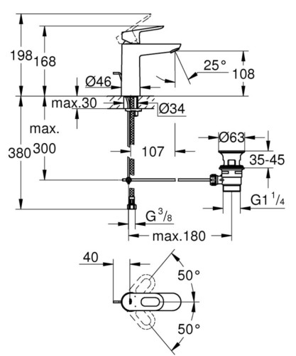 Комплект смесителей 3 в 1 Grohe Grohtherm 800, хром (UA34550TM0)