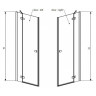 Душові двері Radaway Fuenta New DWJ 90R, праві (384013-01-01R)