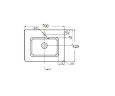 Умивальник врізний Fancy Marble Annabbel, 70 (4007101)