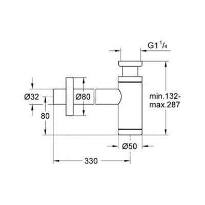 Сифон для умывальника Grohe Bottle (28912000)