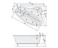 Ванна акриловая Pool Spa Europa, правая, 170x115 (PWAD110ZN000000)