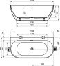 Ванна акриловая Ravak Freedom W, 166x80 (XC00100024)