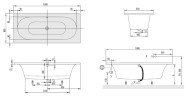 Ванна акрилова Villeroy&Boch Loop&Friends Oval, 180х80 (UBA180LFO2V-96)