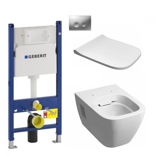 Комплект: Унітаз Kolo Modo + Інсталяція Geberit Duofix + Клавіша Delta 21 + Кришка Slim (L33120000+458.126.00.1+115.125.46.1+L30115000)