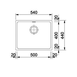 Кухонная мойка гранитная Franke KBG 110, 54x44, бежевый (125.0502.838)