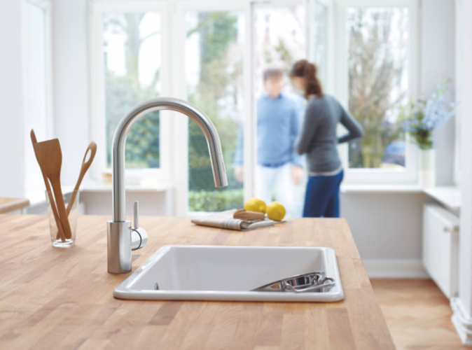 Змішувач для кухні Grohe Concetto, одноважільний, сріблястий (31483DC2)