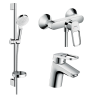 Комплект смесителей 3 в 1 Hansgrohe Logis Loop, хром (1052019)