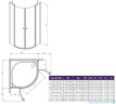 Душевая кабина Radaway Eos II PDD, левая, 80x80 (3799470-01L)