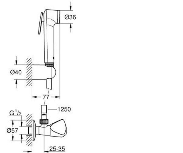 Гигиенический душ Grohe Tempesta-F Trigger Spary 30 (27514001)