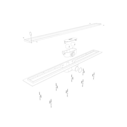 Душевой канал (трап) Styron, решётка под плитку, 100 (STY-F-100)