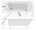 Ванна акриловая Pool Spa Klio, 170x70 (PWPA410ZN000000)