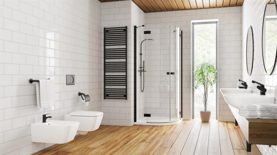 Душова кабіна Radaway Essenza New Black PDD, ліва, 80x80 (385002-54-01L)