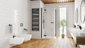 Душова кабіна Radaway Essenza New Black PDD, ліва, 80x80 (385002-54-01L)