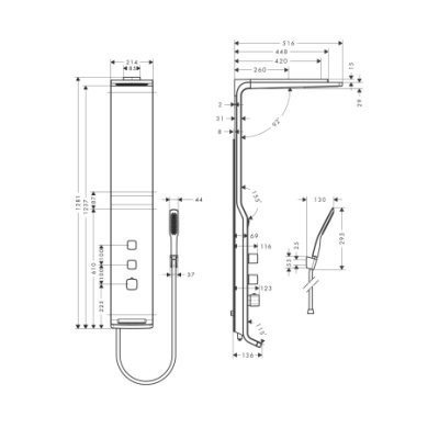 Душова панель Hansgrohe Raindance Lift (27008400)