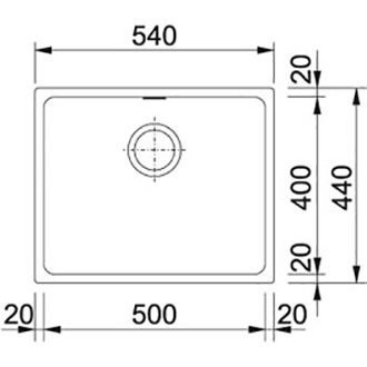 Кухонная мойка гранитная Franke KBG 110, 54x44, ваниль (125.0459.027)