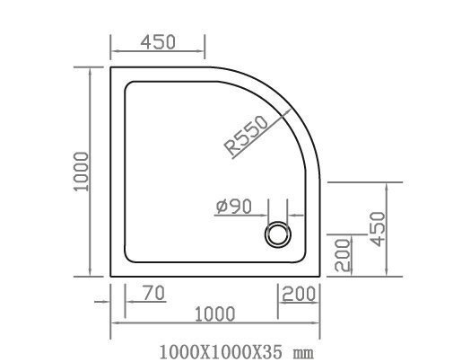 Душевой поддон Eger SMC, 100x100 (599-1010R)