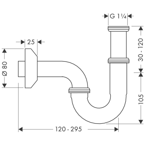 Сифон для умывальника Hansgrohe (53010000)