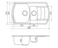 Кухонная мойка гранитная Vankor Norton, 86x51, серый (NORTON NMP 04.86 GRAY)