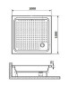 Душовий піддон Eger SMC, 100x100 (599-1010S)