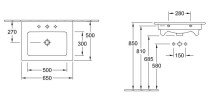 Умывальник подвесной Villeroy&Boch Venticello, 65 (412467R1)