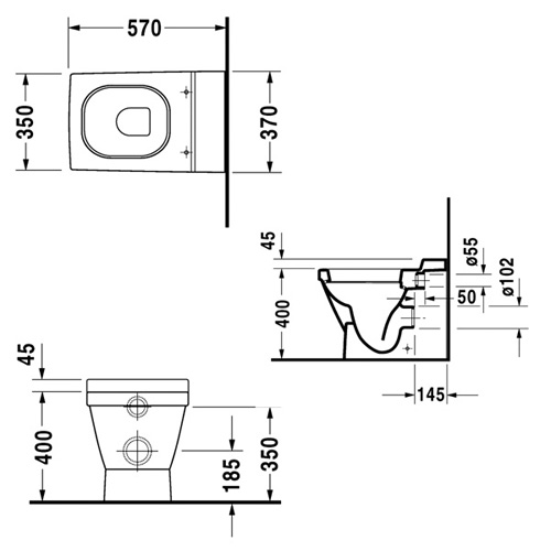 Унітаз підлоговий Duravit 2nd Floor (110090000)