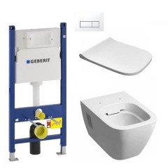 Комплект: Унітаз Kolo Modo + Інсталяція Geberit Duofix + Клавіша Delta 51 + Кришка Slim (L33120000+458.126.00.1+115.105.11.1+L30115000)