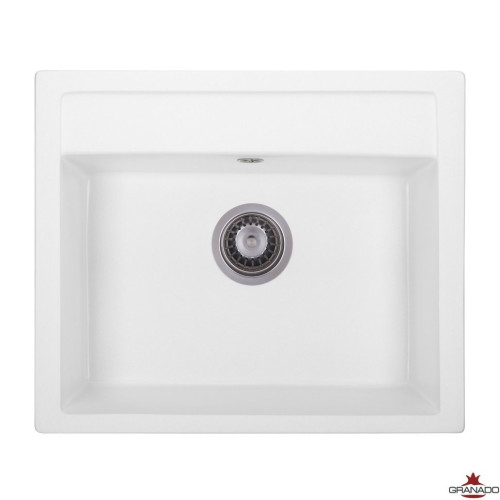 Кухонна мийка гранітна Granado Lerida, 56x51, білий (LERIDA-0405)
