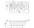 Ванна акрилова Pool Spa Muza, 170x75 (PWPH310ZN000000)