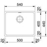 Кухонная мойка гранитная Franke KBG 110, 54x44, оникс (125.0459.025)