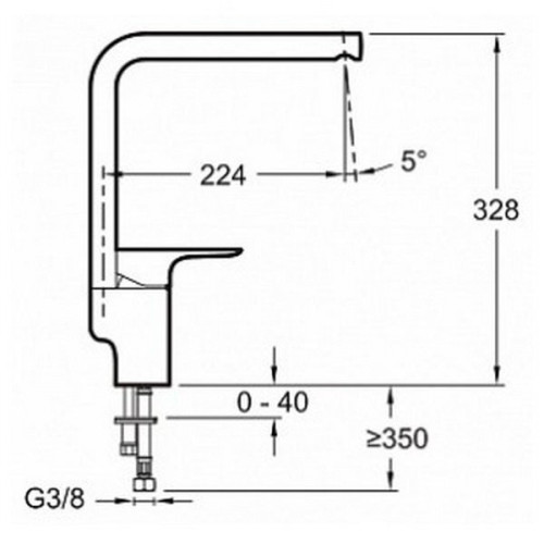 Cмеситель для умывальника Jacob Delafon Aleo, однорычажный, хром (E72278-CP)
