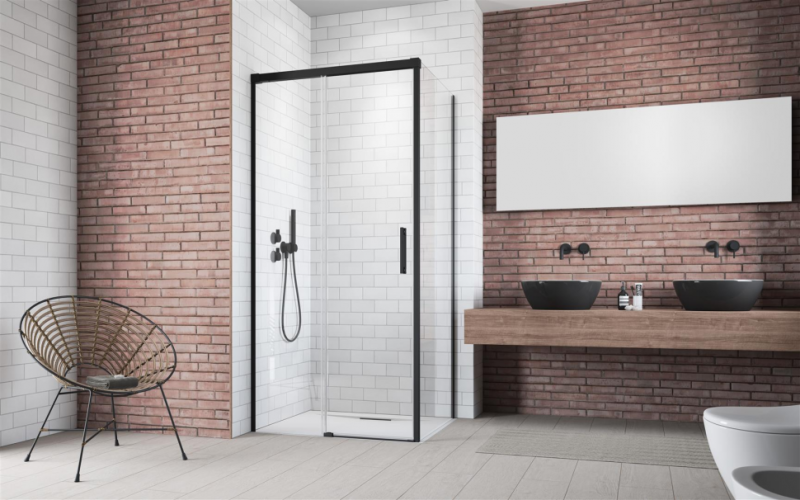 Душова кабіна Radaway Idea Black KDJ, права, 100x100 (387040-54-01R)