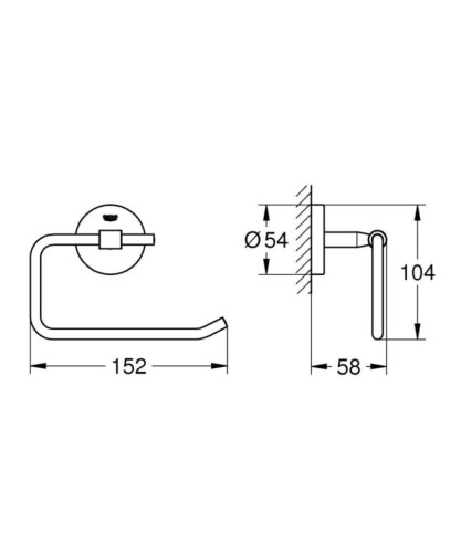 Держатель для туалетной бумаги Grohe BauCosmopolitan (40457001)