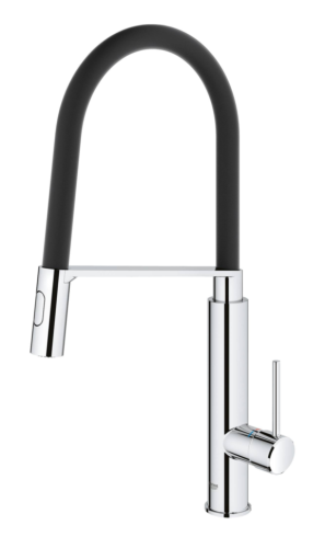 Змішувач для кухні Grohe Concetto, одноважільний, чорний (31491000)