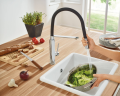 Змішувач для кухні Grohe Concetto, одноважільний, чорний (31491000)
