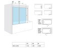 Шторка для ванны Excellent Axel, 140x80 (KAAX.1309.800)