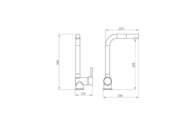 Змішувач для кухні Aqua Rodos Imperium 97008-3, одноважільний, хром (АР000040430)