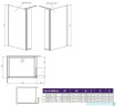 Душевая кабина Radaway Eos II Walk-In, левая, 90x90 (3799501-01L)