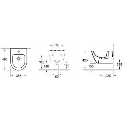 Біде підвісне Villeroy&Boch Subway 2.0 (540600R1)
